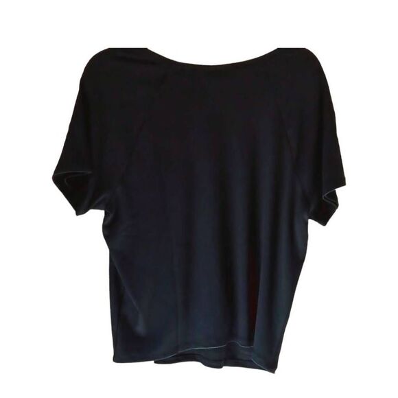 TORRID Plus Size Ribbed Crew Neck Black Raglan Crop Tee - Picture 8 of 14